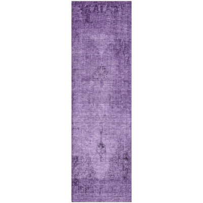 Premium Machine Washable Kiyondrea Purple Rug