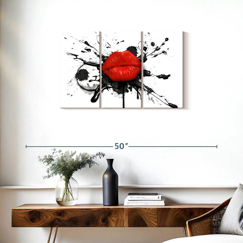 Shuttleworth Smacking Red Lips, 20" H x 33" W