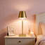 1-light Metal Table Lamp Gold - 5W Wireless dimmable Bedside Lamp for Bedroom