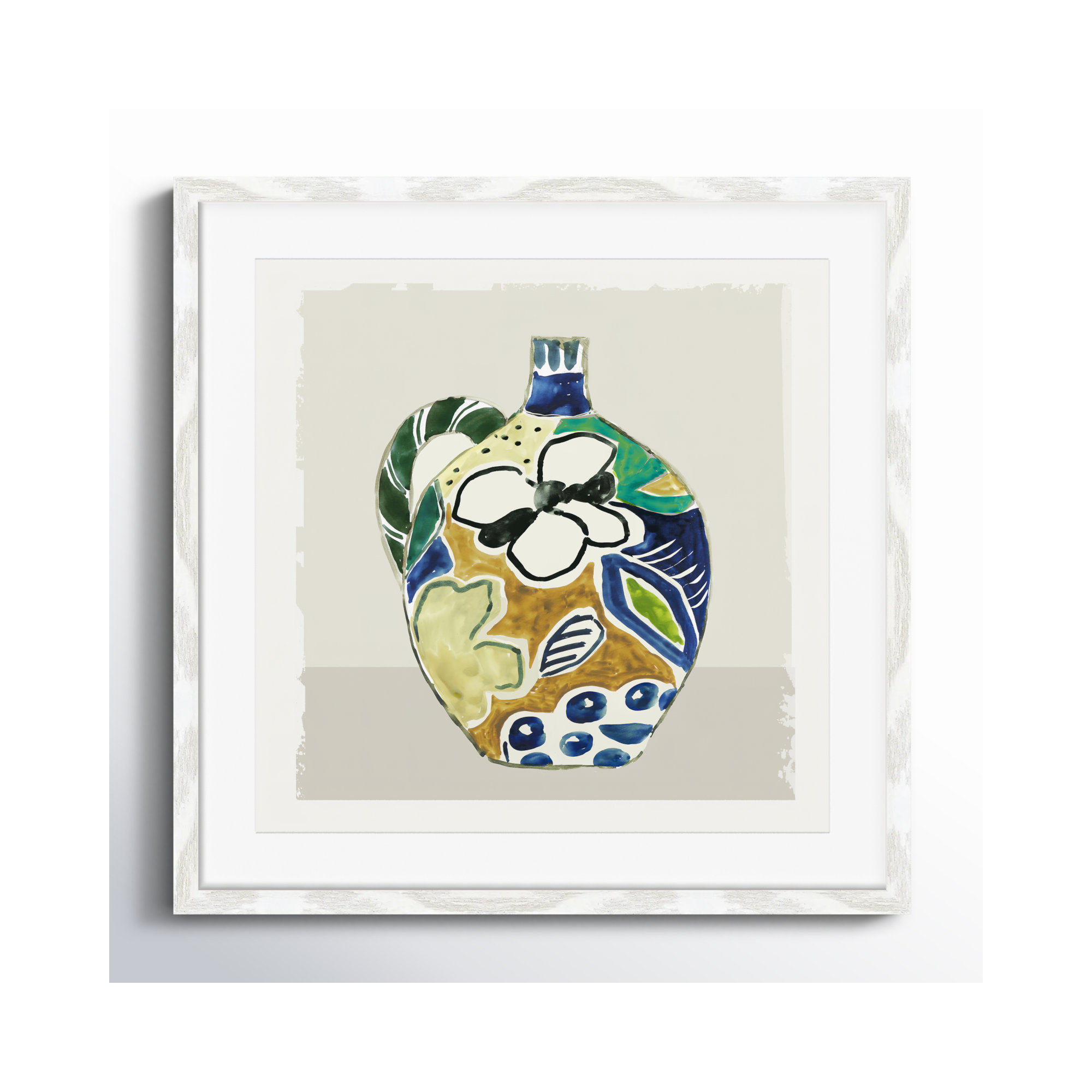 Picasso Vase by Aimee Wilson, White, 17" H x 17" W x 0.75" D