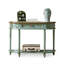 Console rétro en bois massif vert