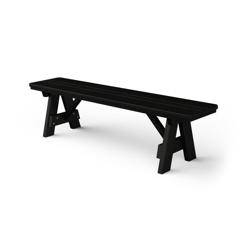 Banc de jardin en plastique, Noir
