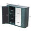 Armoire à miroir murale pour salle de bain Army, 2 portes en miroir, tablette ouverte, structure en métal, espace compact, rangement pour salle de bain avec portes et compartiment, style, installation, structure en acier-51727185