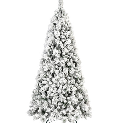 5ft Christmas Tree With 518 Snow - Flocked Tips, Snowy & Hard Needle Branches, Hinged Structure For Fast Setup In Gyms, Metal Stand Festive Decor Covered Branch Speedy Cafes, Events