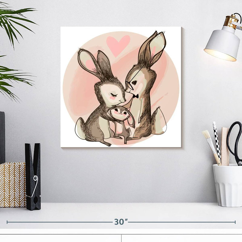 Ashelle Sweet Hare Family, H 16 po x l 16 po