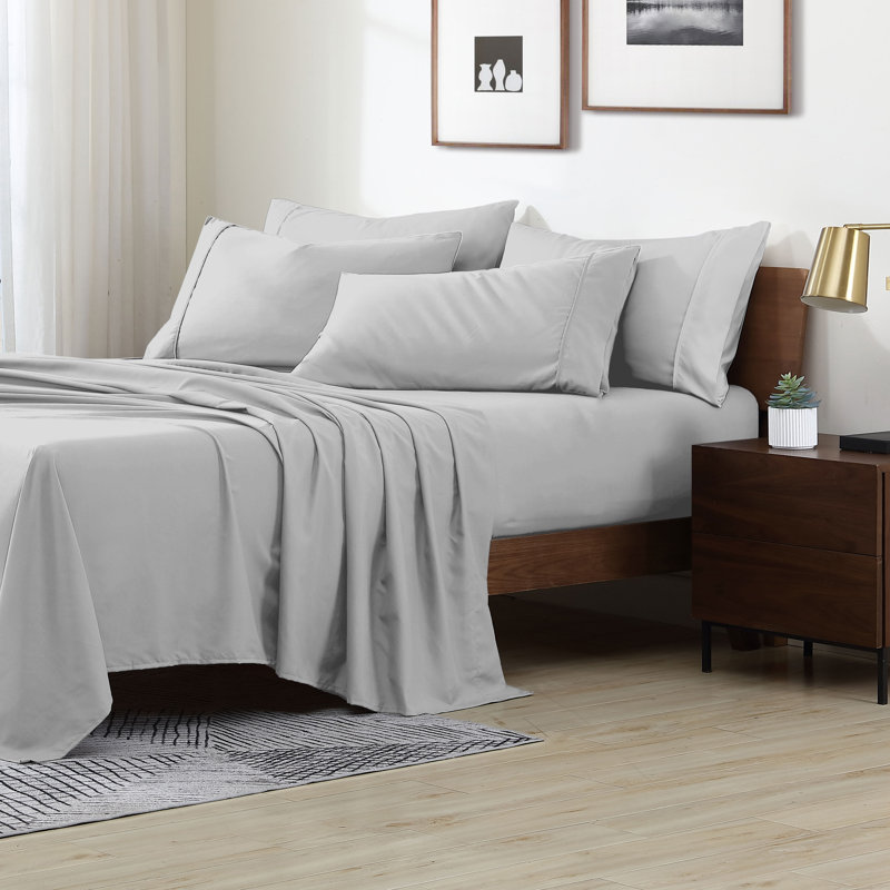 Swift Home Ultra-Soft 6-Piece Sheet Set with Extra Pillowcases - Essential 1800 Series Microfiber - Fits Mattress up to 14" Tall - Peach Fuzz, Durable, Easy Care