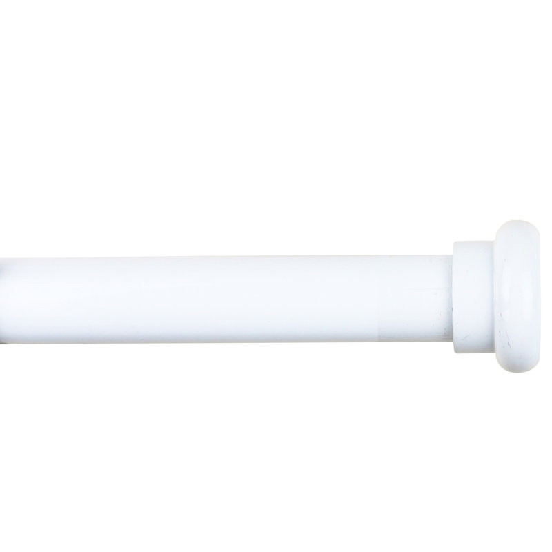 Tringle à rideaux simple Maryama, De 28 po à 48 po de largeur, Blanc lustré