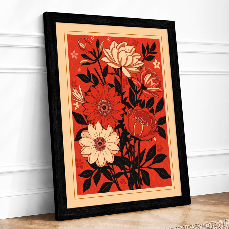 Garden In Bloom Botanical - Print, Black, A3 - 42.0 x 29.7 cm