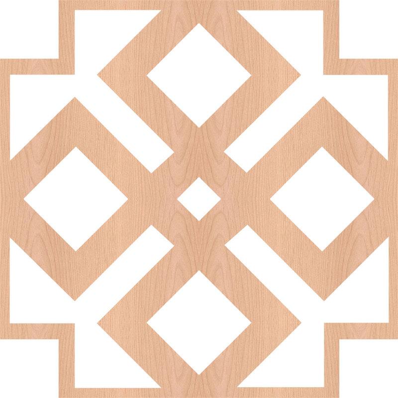 7.375" x 7.375" 3D Wall Panel, Alder, 11.375" H x 11.375" W