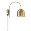 Applique murale réglable 1 lumière Meridian en laiton naturel-915387121