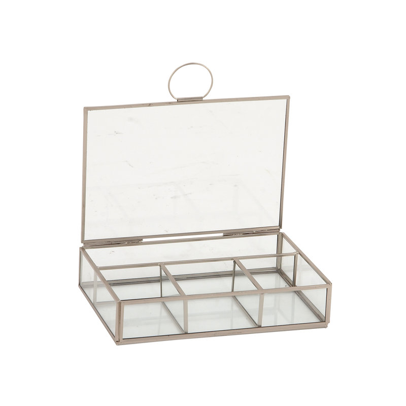 Boîte à bijoux en verre, Argent