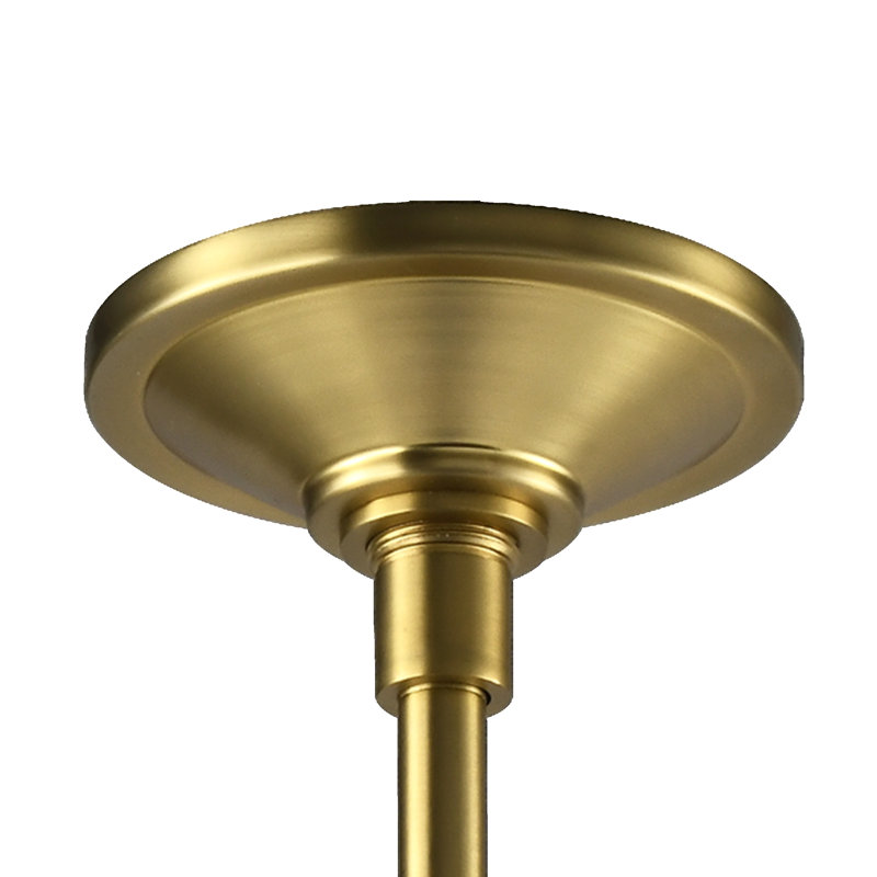 Luminaire suspendu cylindrique 6 "E26 6", verre transparent 12 ", H 71,88 po x l 5,88 po x P 5,88 po, Laiton vieilli