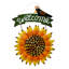 Panneau de bienvenue en métal tournesol