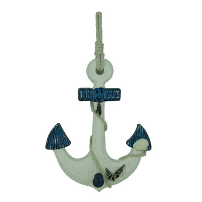 Décoration murale crochet d’ancrage nautique en bois