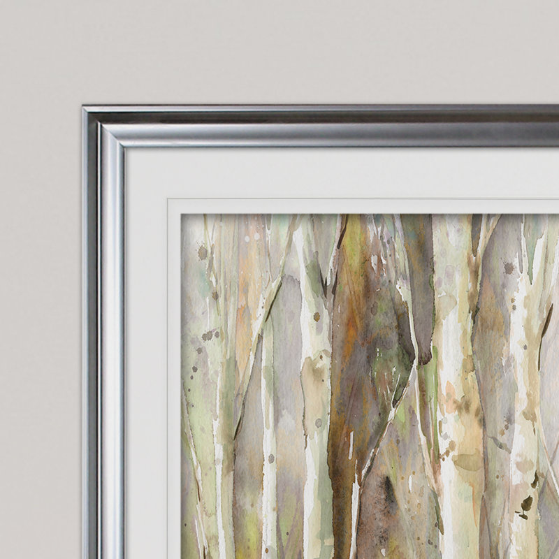 " Birch Path ", Silver, 30" H x 40" W x 1.5"