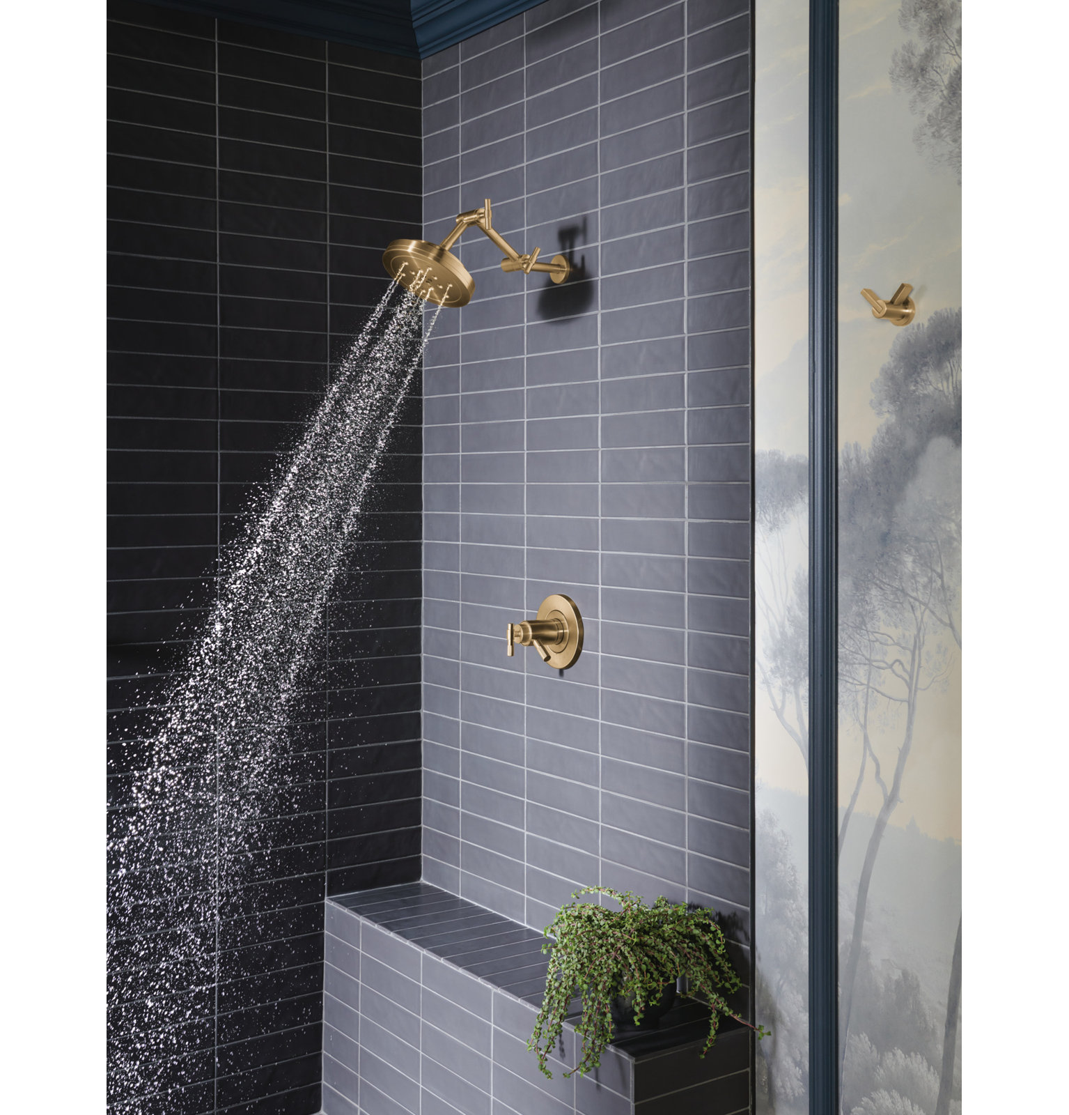 Litze® Thermostatic Shower Faucet with TempAssure®, Luxe Gold, Lever