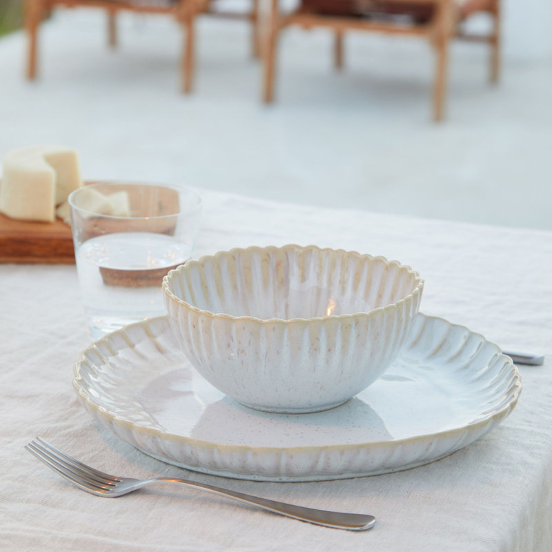 Mallorca Fine Stoneware Soup Bowl, Sand Beige