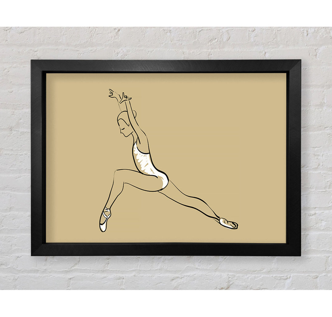 Gerahmtes Leinwandbild Beige White Ballerina 5