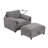 Chenille Armchair With Ottoman-541482967