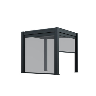 Saturn 2.5m x 2.5m Aluminium Anthracite Grey  Pergola with Accessories