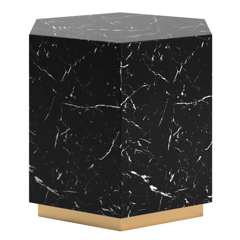 Roman End Table, Black