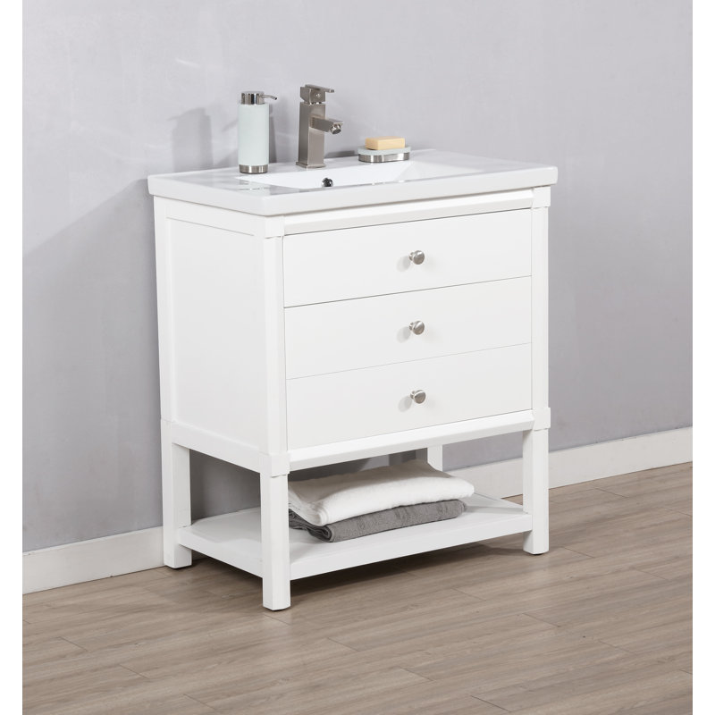 Ensemble de meuble-lavabo simple 30 po Logan, Blanc