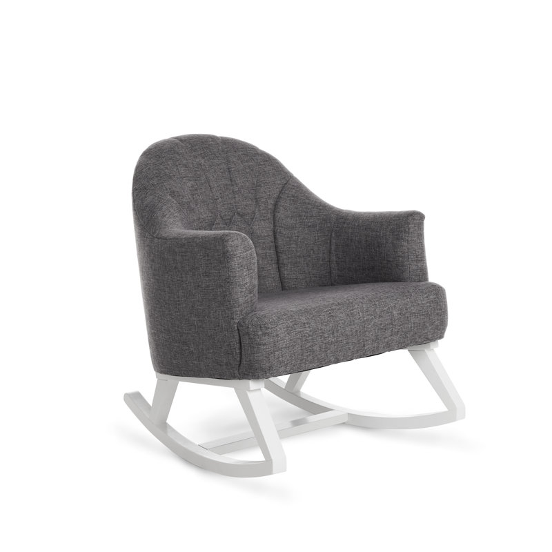 Round Back Rocking Chair, Grey