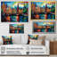 City Amsterdam Popart II sur impression sur toile-842569793-842569814