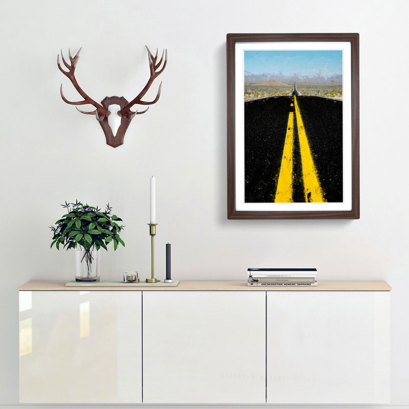 Horizon of Nevada in Abstract - Picture Frame Graphic Art Print, 36cm H x 27cm W x 2cm D, Walnut Framed