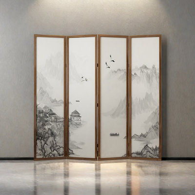 Nouvel écran en bois massif de style chinois