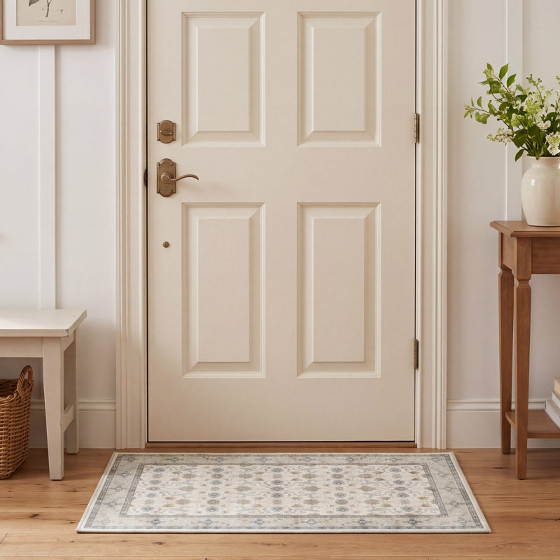 Laura Ashley Washable Printed Velvet Rug, 2'1" x 3'9", Sage