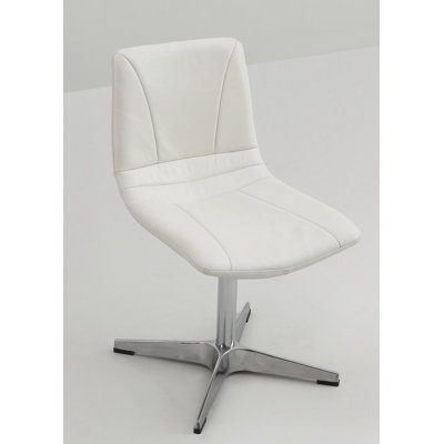 Chaise d'appoint pivotante en cuir 18 po Rodriques
