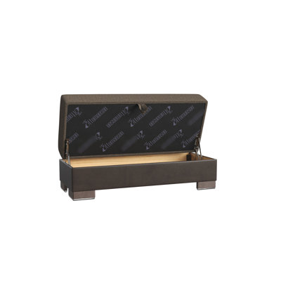 Upholstered In Dark Brown - Create A Sophisticated Look With Storage Ideal For Living Room