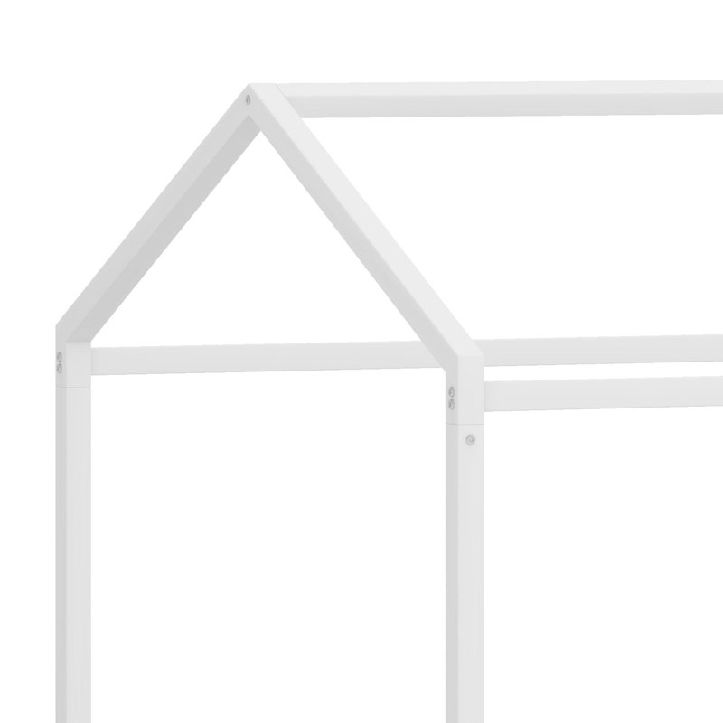 Lit sur pied à profil bas conçu pour les dormeurs indépendants, Blanc, Lit double