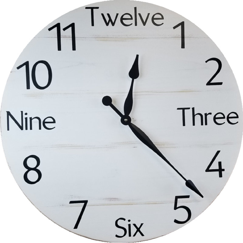 Horloge murale Sheldrake, Moyen