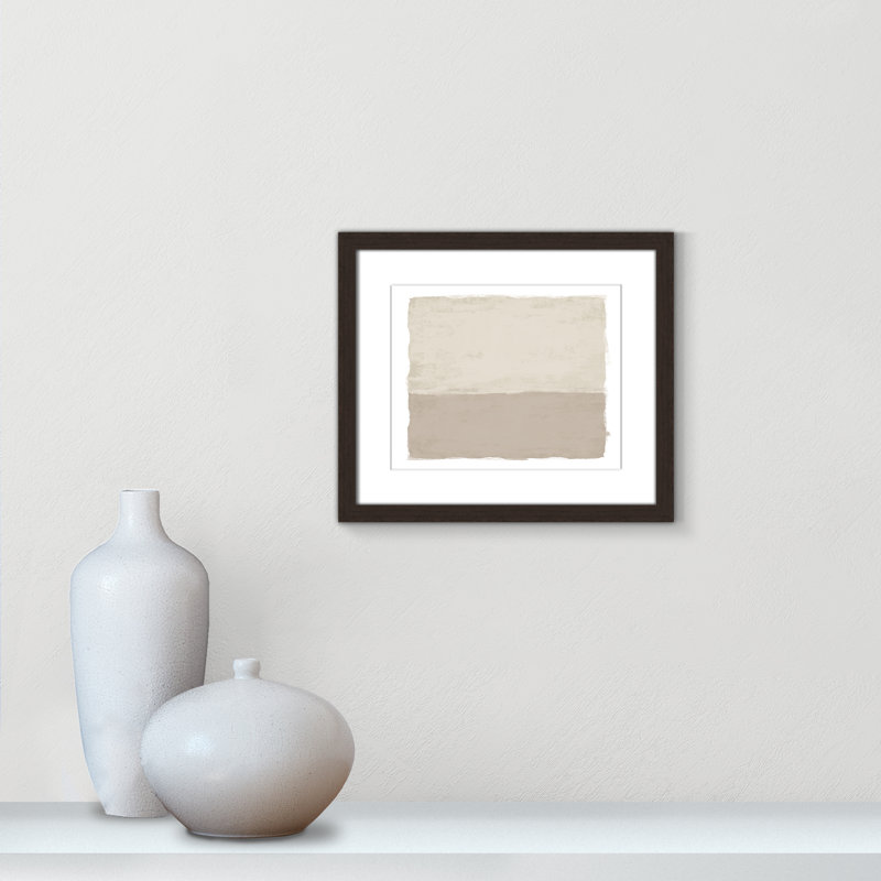 Silent Sands II - Landscape Version Print par Natalie Carpentieri, Noyer à grain ouvert, L 15 po x H 13 po, Imprimé mat