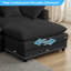 Ensemble de canapé surdimensionné en U de 112,6 po à 5 places, canapé en chenille avec coussins double couche et dossiers ergonomiques-1903168072