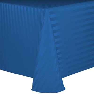 Ultimate Textile Satin Stripe Oval Tablecloth