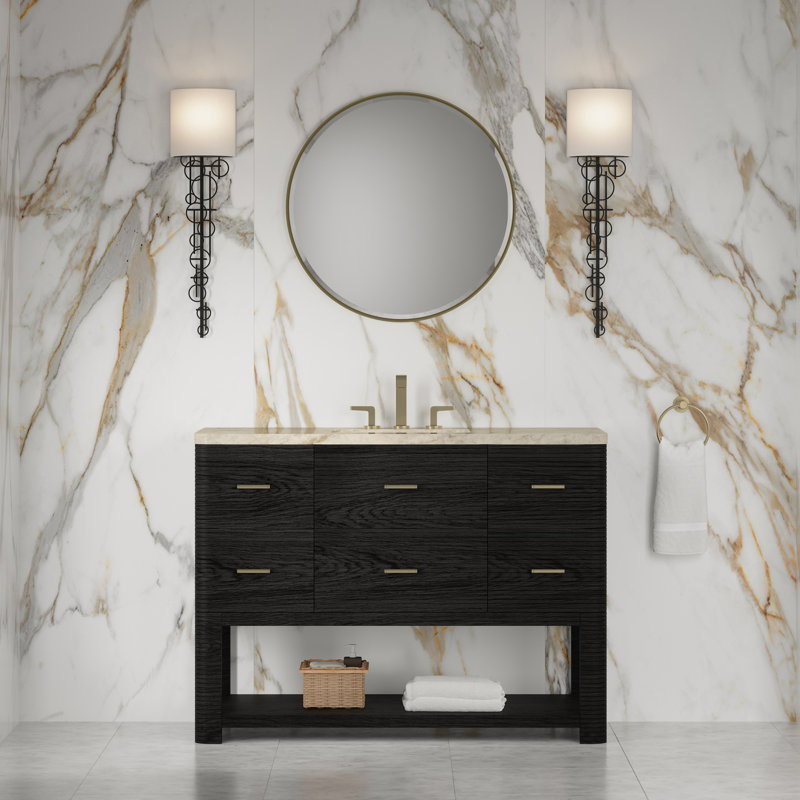 Meuble-lavabo simple l 48 po Lucian, 8" Widespread, Tajnar Eclos