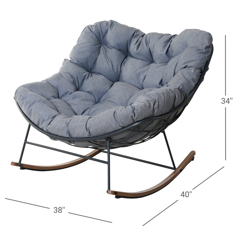 Steel Rocking Chair With Cushion