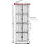 Armoire de bureau à 8 portes avec tablettes réglables et charnières de 72 po de hauteur à 8 portes à ouverture en douceur