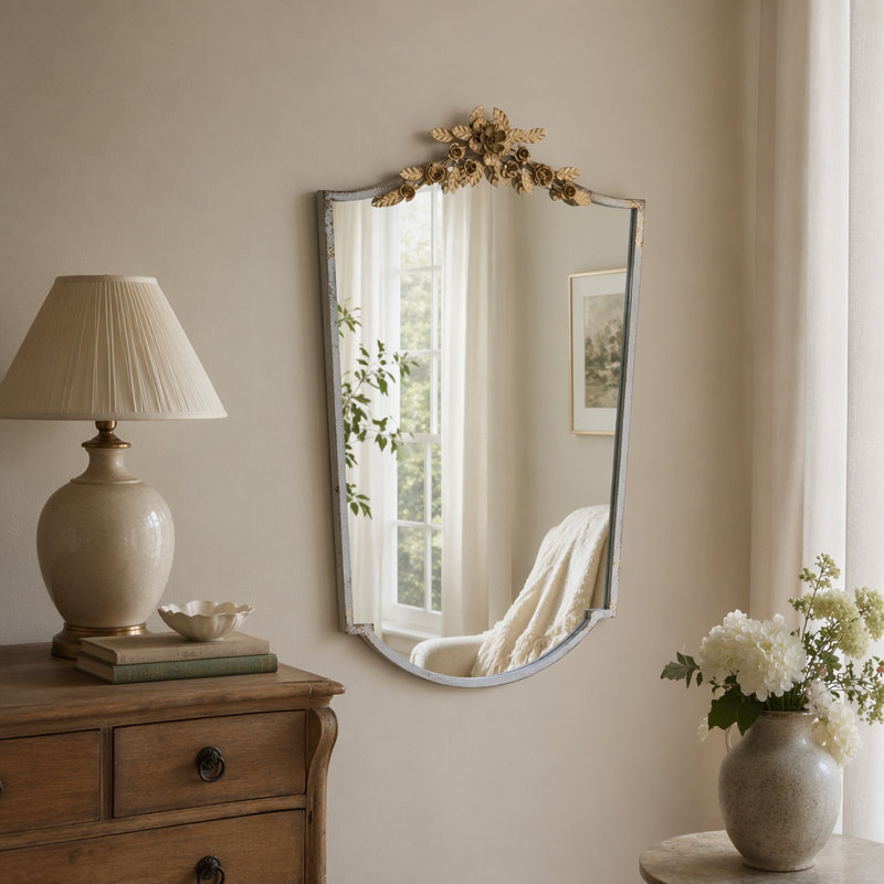 Miroir mural décoratif arqué