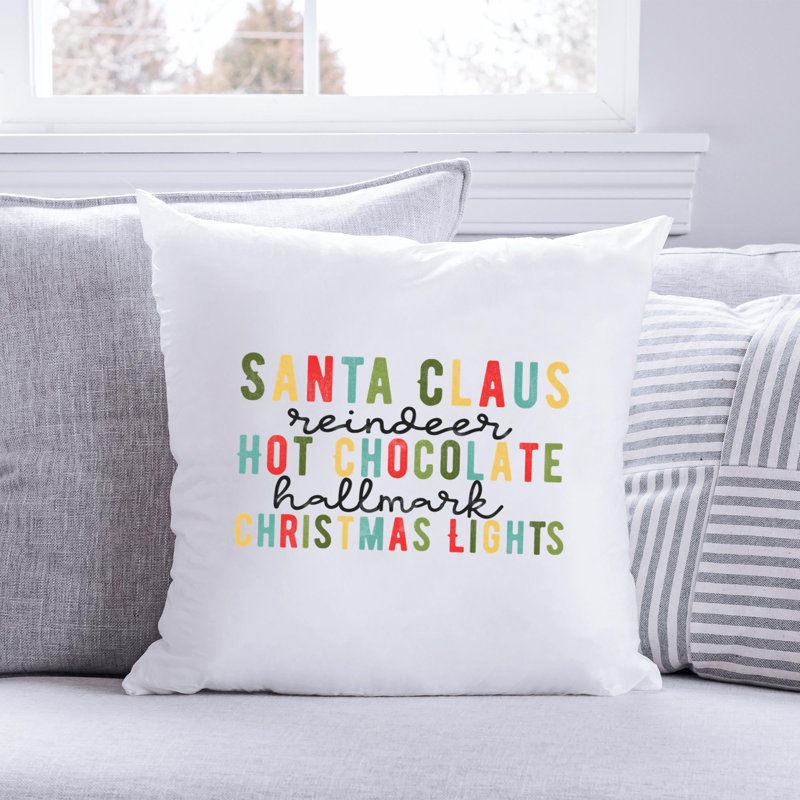 Christmas1_2 Polyester/Polyester Blend Reversible Throw Pillow, 20" x 20"