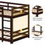 Lit superposé simple pour lit d'enfant avec garde-corps et escalier-507245687