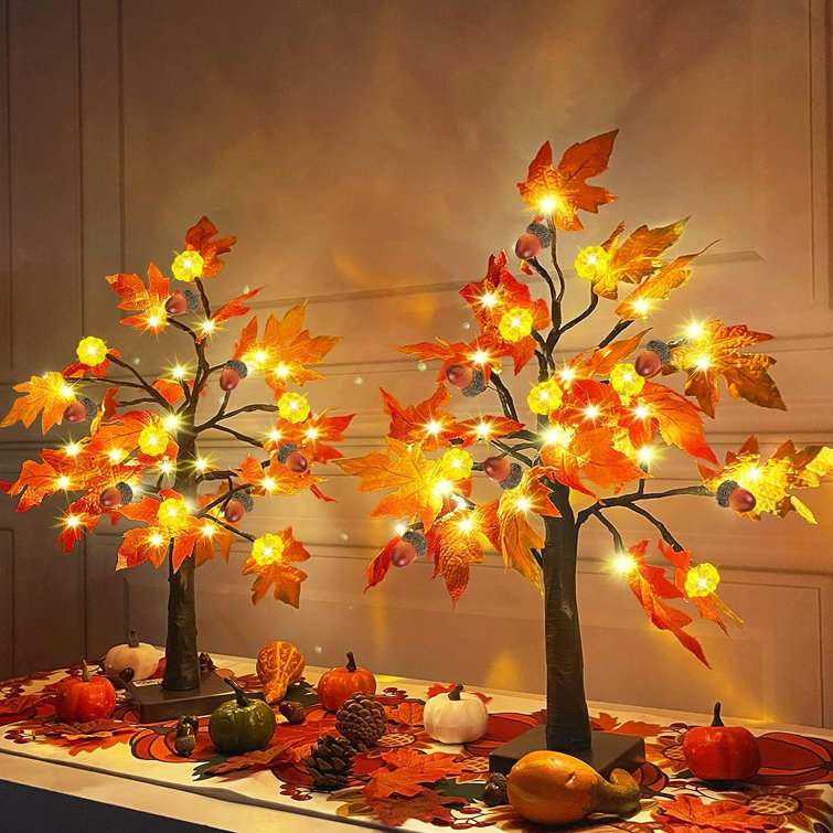 Christmas Decorations Set for Home Indoor Outdoor, Christmas Artificial Red  Poinsettia Flowers Bouquet with Lighted Tree Twig Branches Light, Battery