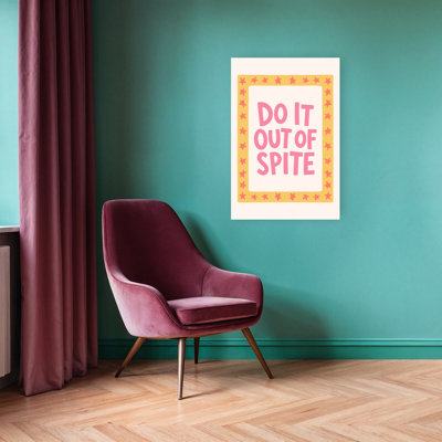 Do It Out Of Spite Bold Abstract Contemporary Landscape Nature Wall Art Print by Mathieu - Wrapped Canvas Print