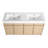 60" Bathroom Vanity With Double Resin Sink & Soft-Close Door Dresser - Modern Essentials Plywood Base 4 Doors Cabinet-1533059925
