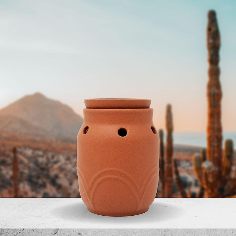 Terracotta Ceramic Wax Melt Warmer with Vent Holes