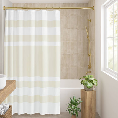 Spa Waffle Shower Curtain with 3M Treatment