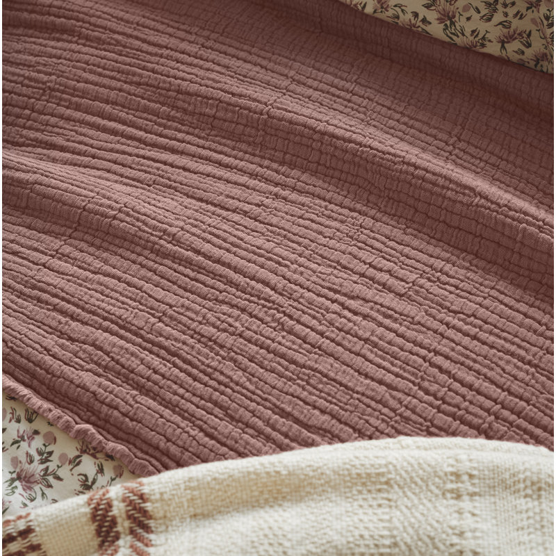 Topanga Matelasse Blanket, Throw, Plum Blossom